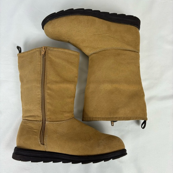 Muk Luks Boots Andrea 4-in-1 Pattern Versatile Faux Fur Sweater Boots Tan Size 9 - Picture 8 of 16